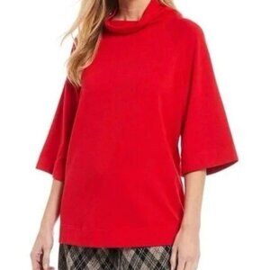 Bryn Walker Keena Tunic Top Womens XXL Plus Red Bamboo Organic Sustainable Cozy